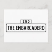 Embarcadero, San Francisco Street Sign Briefkaart (Voorkant)