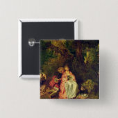 Embarkation for Cythera, c.1717 Vierkante Button 5,1 Cm (Voorkant /achterkant)