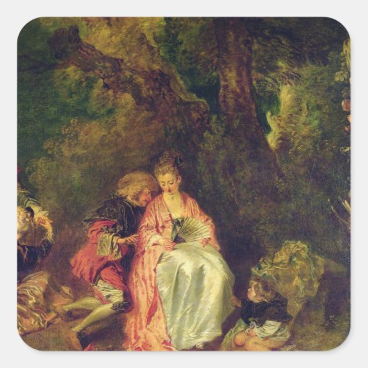 Embarkation for Cythera, c.1717 Vierkante Sticker (Voorkant)