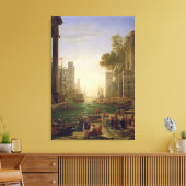 Embarkation of St. Paula Romana at Ostia, 1637-39 Canvas Afdruk (Insitu (Woonkamer))