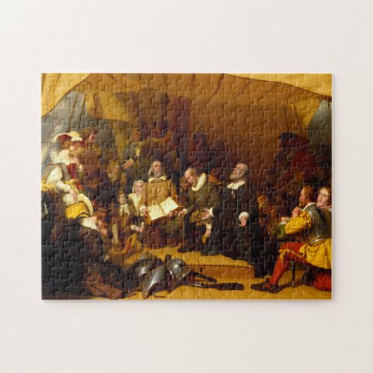 Embarkation of the Pilgrims by Robert Walter Weir Legpuzzel (Horizontaal)