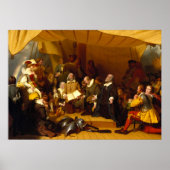 Embarkation of the Pilgrims by Robert Walter Weir Poster (Voorkant)