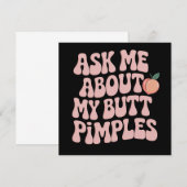 Embarrassing Funny Inappropriate Butt Pimples Meme Kaart (Voorkant / Achterkant)