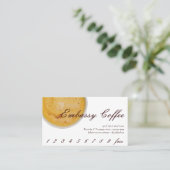 Embassy Coffee Drink Loyalty/Punch Card Klantenkaartje (Staand voorkant)