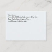 Embassy Floral Blue Receptie Kaarten invoegen (Achterkant)