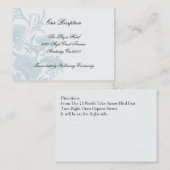 Embassy Floral Blue Receptie Kaarten invoegen (Voorkant / Achterkant)