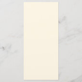 Embassy Floral Ecru Creme Wedding Menu Kaart (Achterkant)