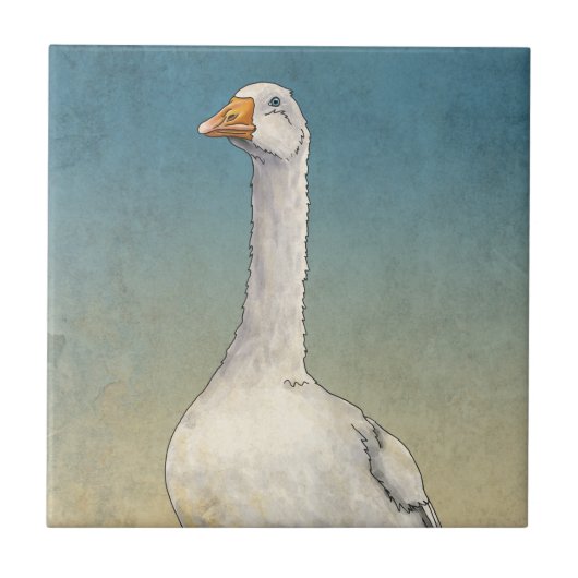 Embden Goose Tile Tegeltje (Voorkant)