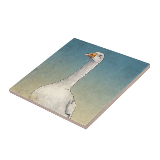 Embden Goose Tile Tegeltje (Zijkant)
