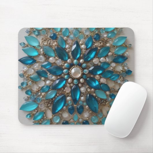 Embellished glass and stone Mousepad 4 Muismat (Met muis)