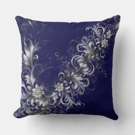 Embellished Navy Blue Throw Pillow Kussen