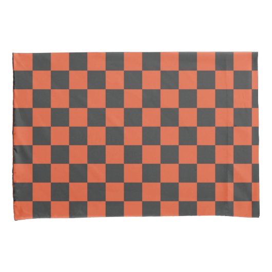 Ember and ash checkerboard pattern kussensloop (Voorkant-Rechts)