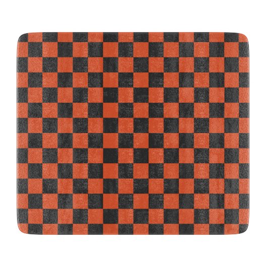 Ember and ash checkerboard pattern snijplank (Voorkant)