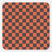 Ember and ash checkerboard pattern vierkante sticker (Voorkant)