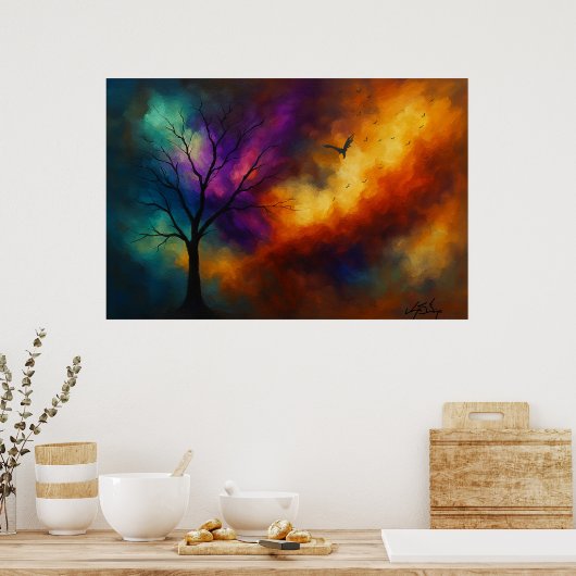 Ember Ascent Landscape Poster (Keuken)