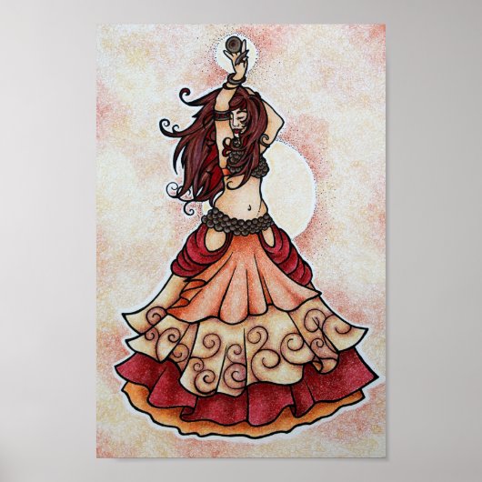 Ember belly dance art poster (Voorkant)