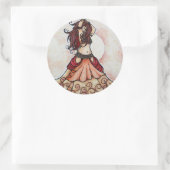 Ember buikdans kunst ronde sticker (Tas)