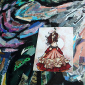 Ember-buikdanskunst Briefkaart