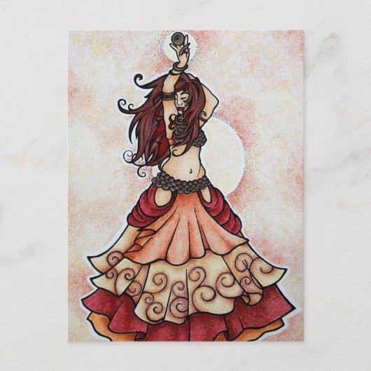 Ember-buikdanskunst Briefkaart (Voorkant)