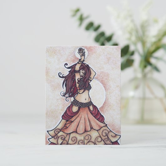 Ember-buikdanskunst Briefkaart (Staand voorkant)