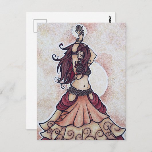 Ember-buikdanskunst Briefkaart (Voorkant / Achterkant)