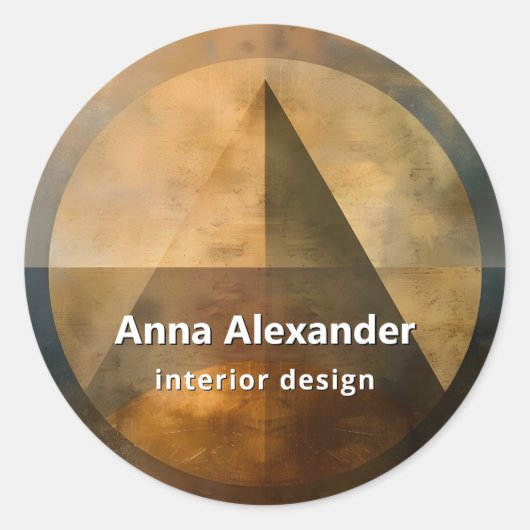 Ember Canopy | Minimaal Design Ronde Sticker (Voorkant)