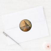 Ember Canopy | Minimaal Design Ronde Sticker (Envelop)