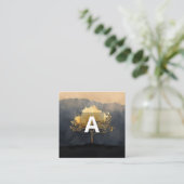 Ember Canopy | Minimaal Design Vierkante Visitekaartje (Staand voorkant)