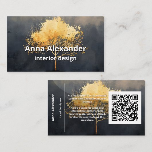 Ember Canopy | Minimaal Design Visitekaartje (Voorkant / Achterkant)