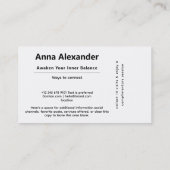 Ember Canopy | Minimaal Design Visitekaartje (Achterkant)