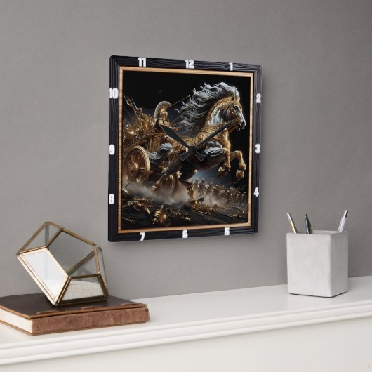 Ember Chariot: De brand van de nacht Vierkante Klok (Kantoor)