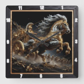 Ember Chariot: De brand van de nacht Vierkante Klok (Voorkant)