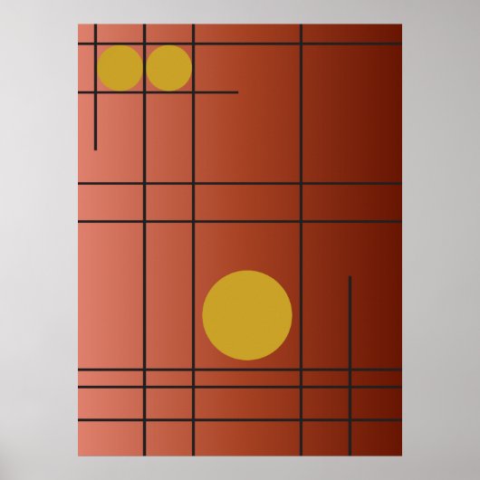Ember Drift No. 1 — Moderne Geometrische Wandkunst Poster (Voorkant)