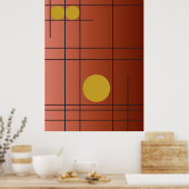 Ember Drift No. 1 — Moderne Geometrische Wandkunst Poster (Keuken)