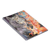 Ember Eyes Wolf Waterverf Notitieboek (Rechterzijde)