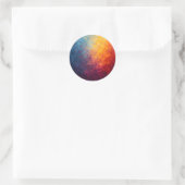 Ember Fade – Abstracte Vuurkunst Klassieke Ronde Sticker (Tas)