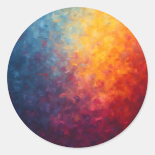 Ember Fade – Abstracte Vuurkunst Klassieke Ronde Sticker