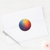 Ember Fade – Abstracte Vuurkunst Klassieke Ronde Sticker (Envelop)