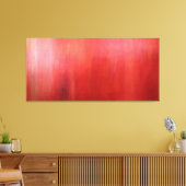 Ember Glow Haze rode acryl schilderij canvas print (Insitu (Woonkamer))