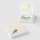 Ember Heart - Robin Stenen Onderzetter (Zijkant)