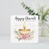 Ember in Bloom, Diwali Feestdagenkaart (Staand voorkant)