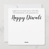 Ember in Bloom, Diwali Feestdagenkaart (Achterkant)