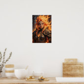 Ember Knight Fantasy Wall Art Poster (Keuken)