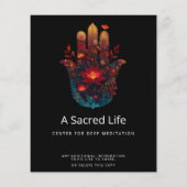 Ember Lotus | Hamsa Hand Design Flyer (Achterkant)