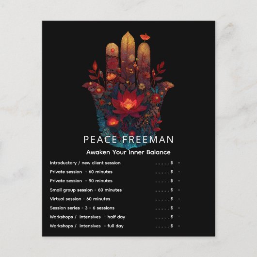 Ember Lotus | Hamsa Hand Design Flyer (Voorkant)