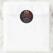 Ember Lotus | Hamsa Hand Design Ronde Sticker (Tas)