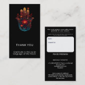 Ember Lotus | Hamsa Hand Design Visitekaartje (Voorkant / Achterkant)