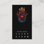 Ember Lotus | Hamsa Hand Design Visitekaartje (Voorkant)