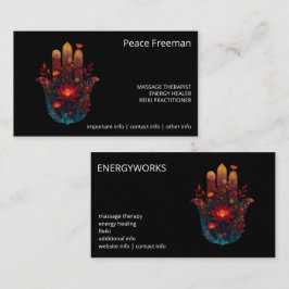 Ember Lotus | Hamsa Hand Design Visitekaartje