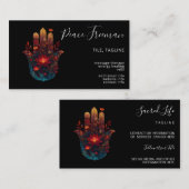 Ember Lotus | Hamsa Hand Design Visitekaartje (Voorkant / Achterkant)